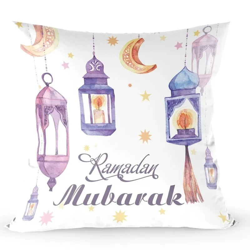 2024 Islamic Muslim Ramadan Home Decor Pillow Cases Eid Mubarak Living Room Sofa Decoration Cushion Covers