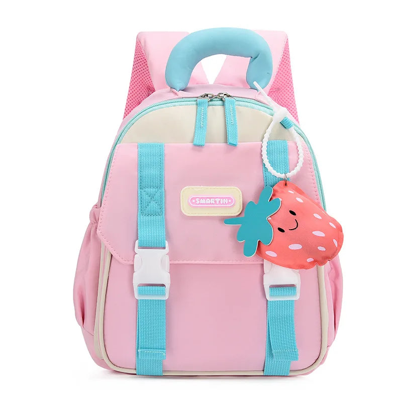 New Large-capacity Backpack Children Kindergarten Backpack Boys Girls Kids Load-reducing Color-blocking Double-shoulder Bag