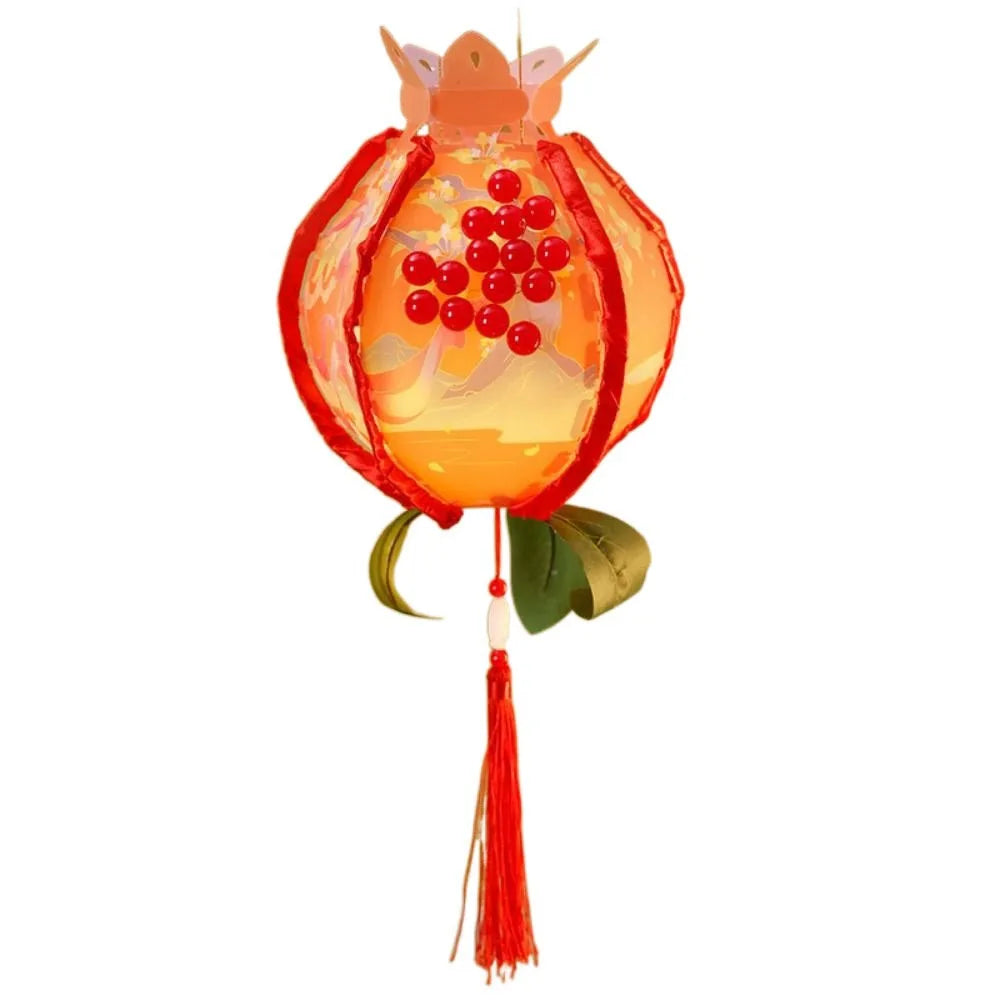 Rabbit Pomegranate Lantern Glowing Chinese Style Mid-Autumn Lanterns Handmade DIY Handheld Lanterns Mid Autumn Festival