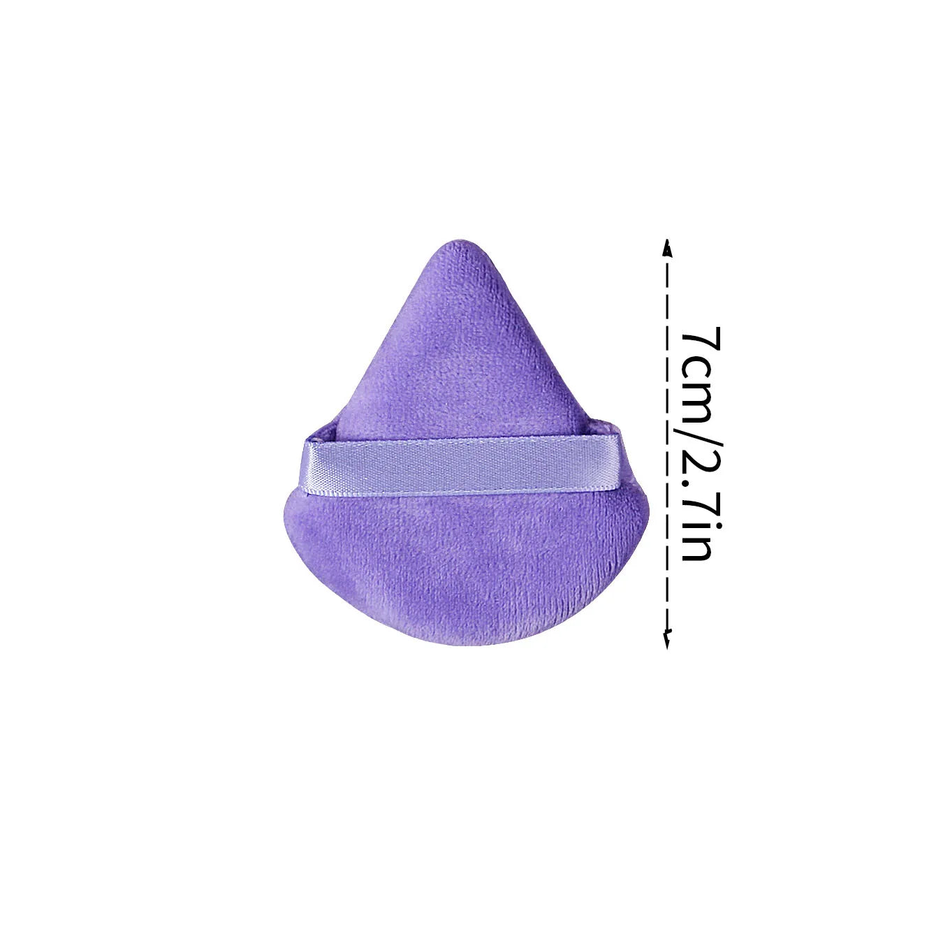 12PCS purple soft fan-shaped sponge powder puff, a special makeup tool for dry and wet use without powder sticking