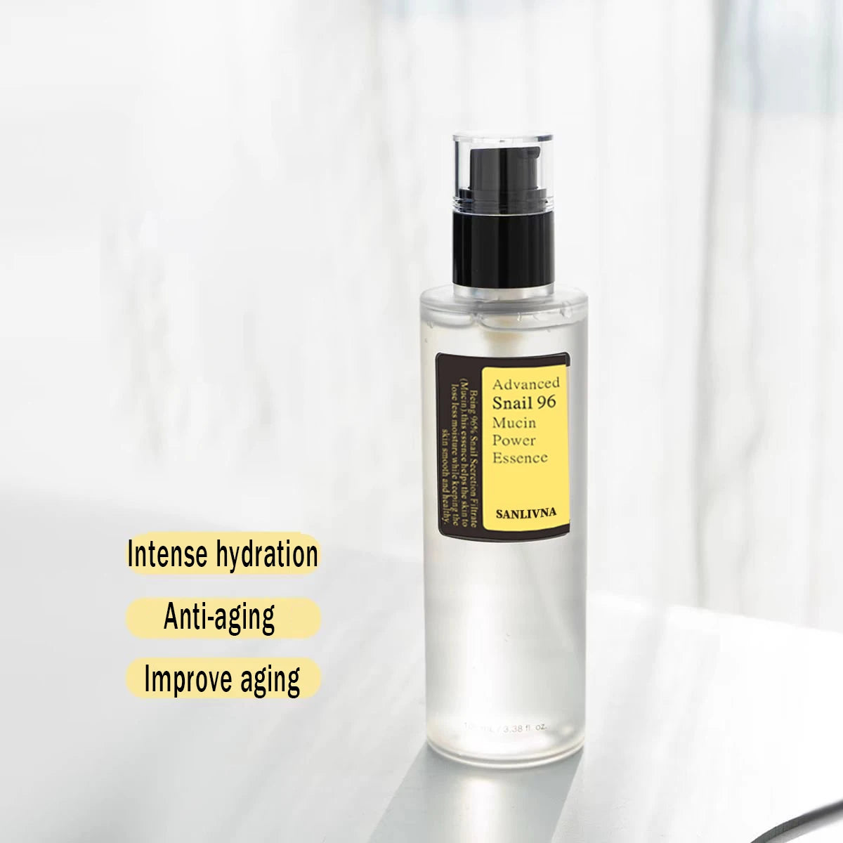 Korean Skin Care Snail Mucin 96% Facial Essence - Anti-Aging Firming Brightening Fine Lines Repair for Younger Looking Skin