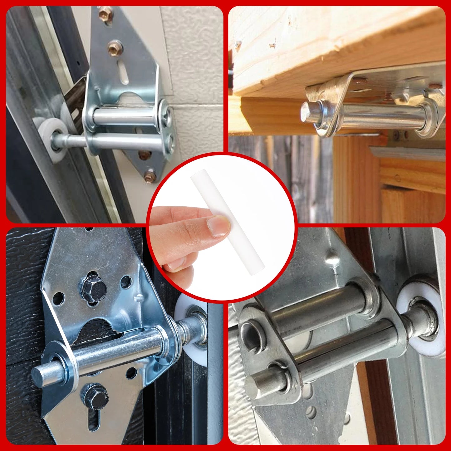 20PCS/Set Garage Door Hinge Quiet Roller Sleeves Roller Shaft gaskets Compatible with New Rollers or Rollers with Clean Stems