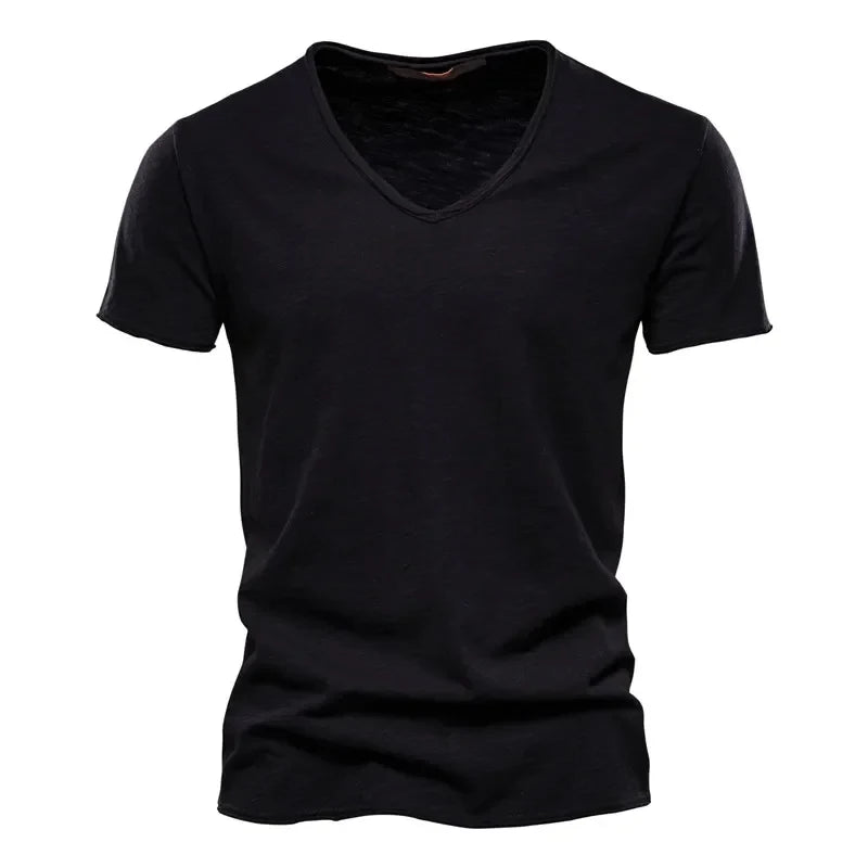 100% Cotton Men T-shirt Casual Soft Fitness Summer Thin T-shirts Men's Home Clothes O-Neck Short Sleeve Soild T Shirt for Men