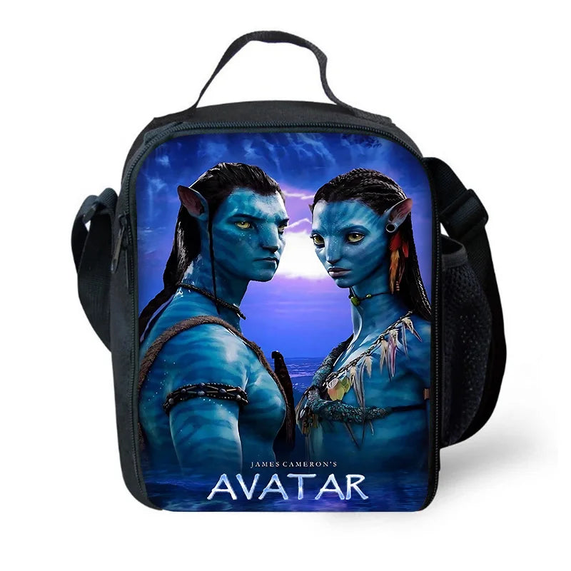 Science Fiction Movie Child School Backpack with Lunch Bags ,Pencil Bags ,School Bags for Boys Girls A-AvatarS Best Gift