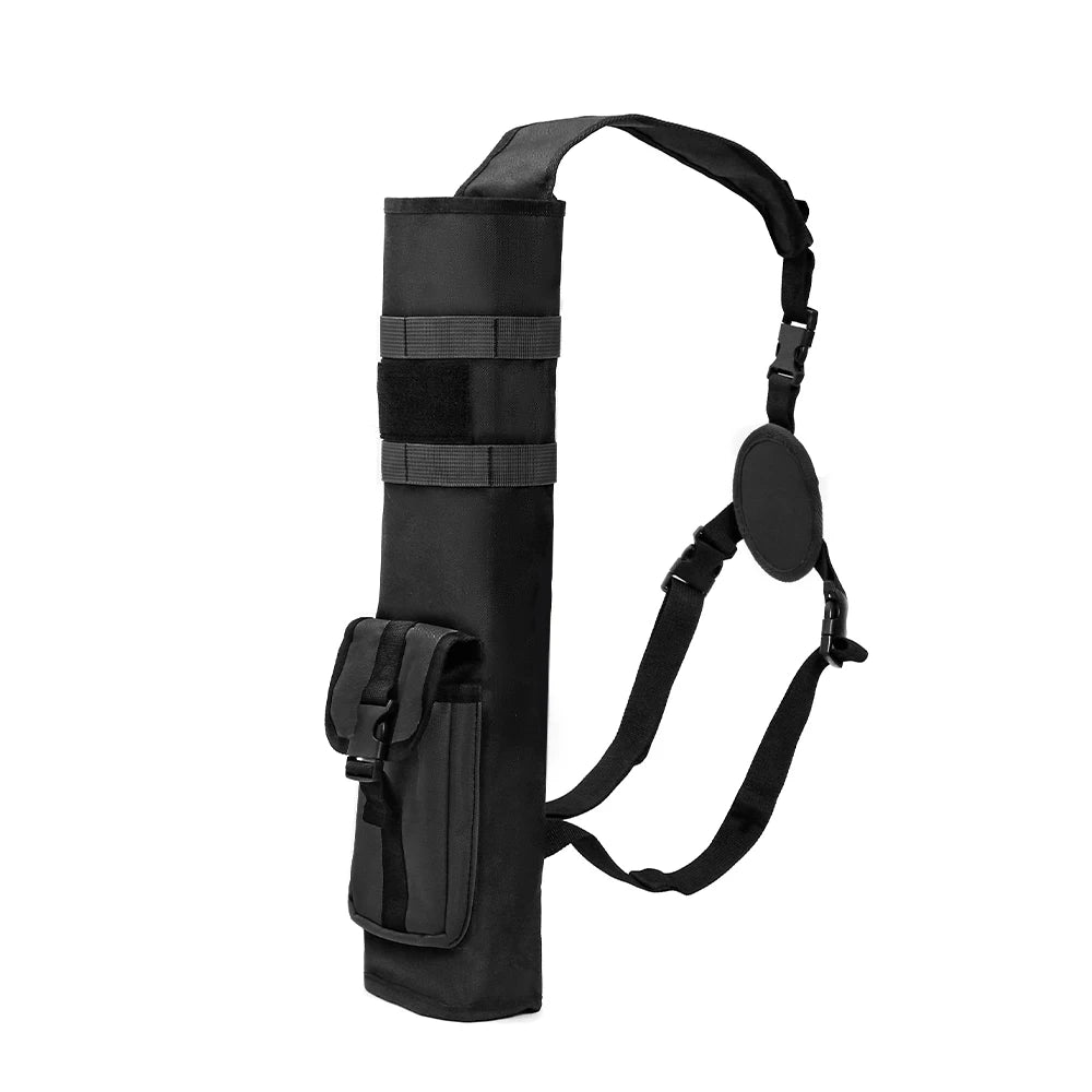 Archery Lightweight Back Arrow Quiver Dual Use Foldable Compact Hip Arrows Bag with MOLLE System Pocket Hanged for Hunt