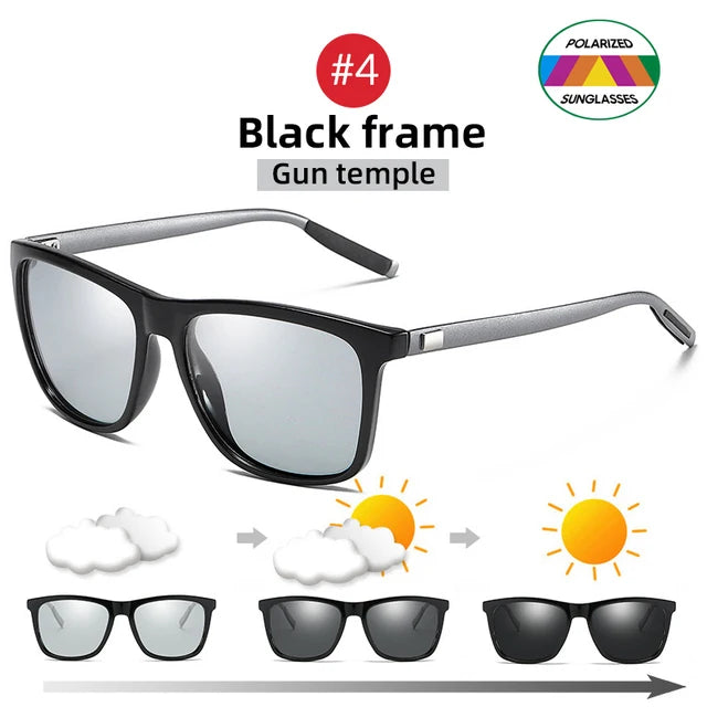 Begreat Photochromic Polarized Sunglasses Men Square Classic Men Chameleon Glasses Male Sun Glasses Driving Eyewear