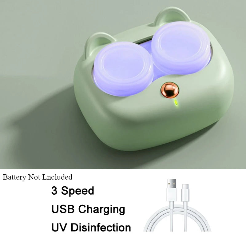 Contact Lenses Cleaner Ultrasonic With Removable Box Remove Tear Protein Cleaning Machine Portable Contact Lenses Case