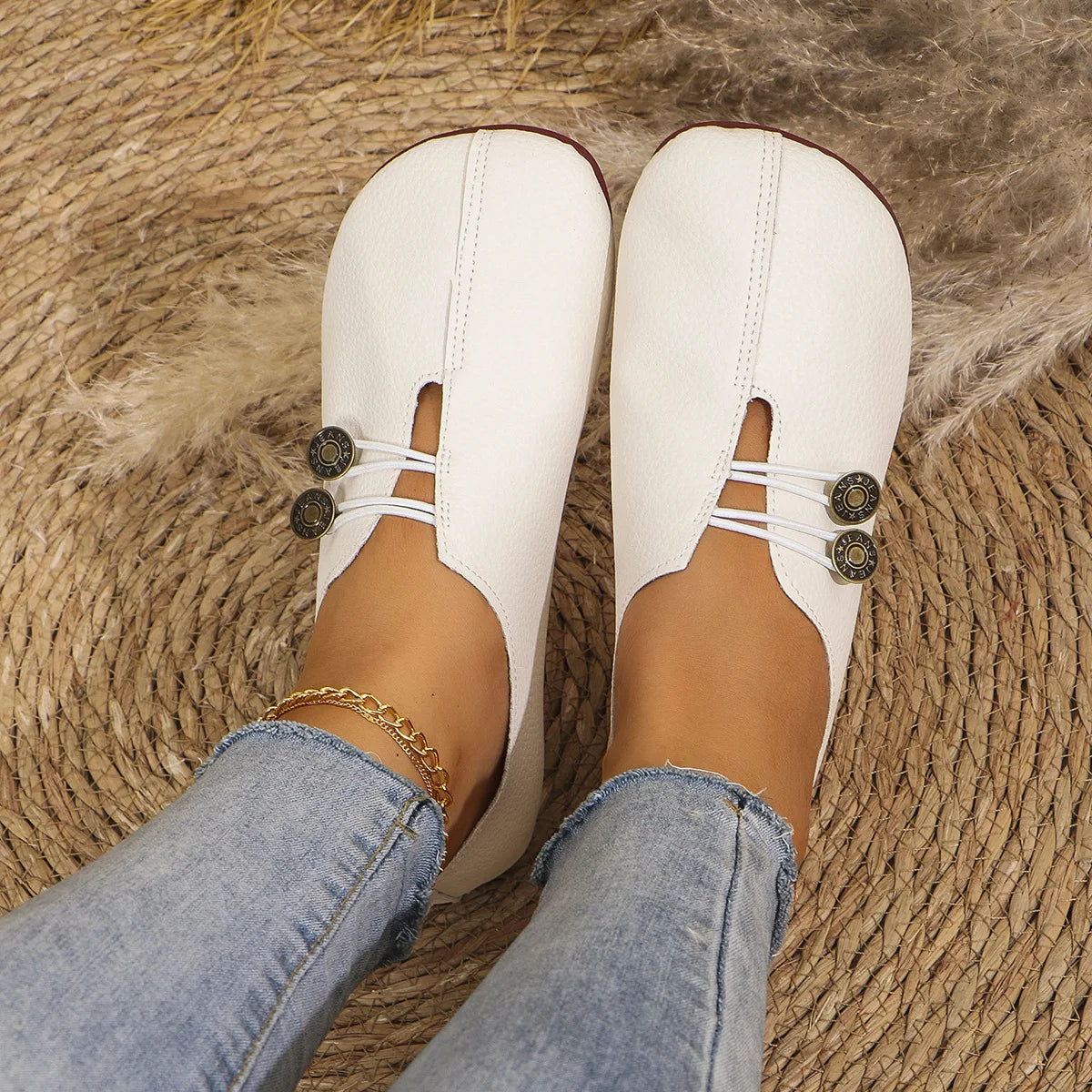 Women's Flat Shoes Soft and Comfortable Walking Light Non-slip Loafers Fashion Women's Leather Shoes Spring and Autumn 2024 New