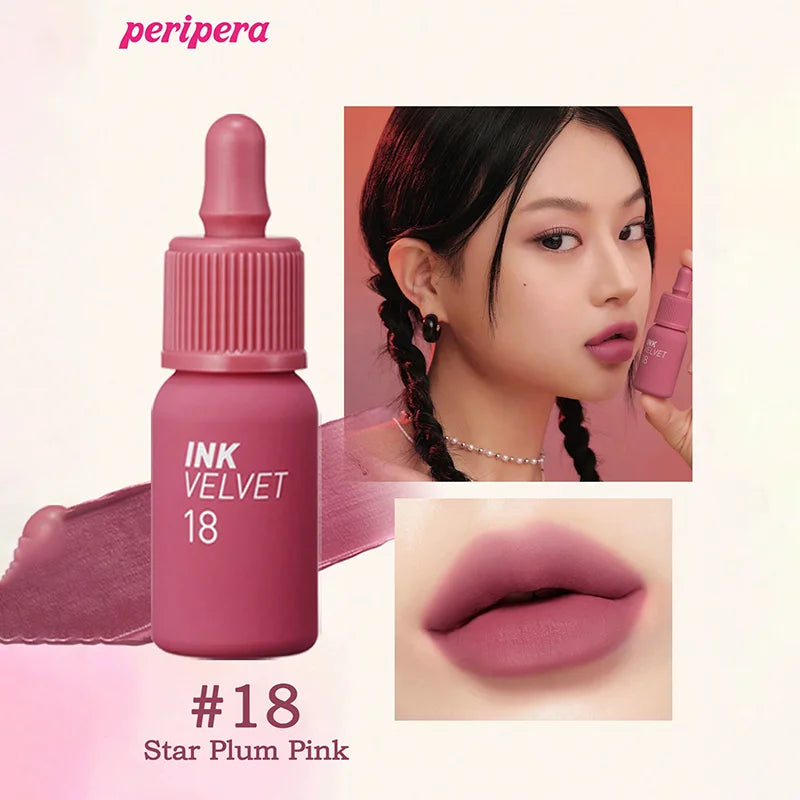 K-beauty Ink Velvet Lipstick high-pigment and long-wearing, weightless, gluten-free, paraben-free, velvet-matte, long-lasting