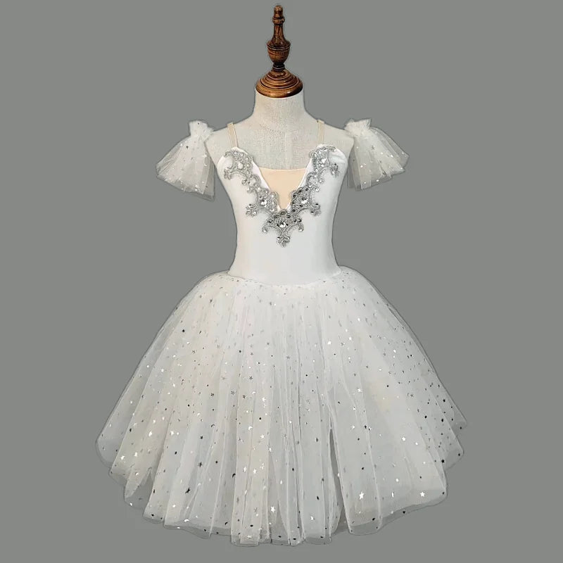 Children's ballet dress, girls' dance dress, ballet dancer costume, campus dance dress, stage performance group costume