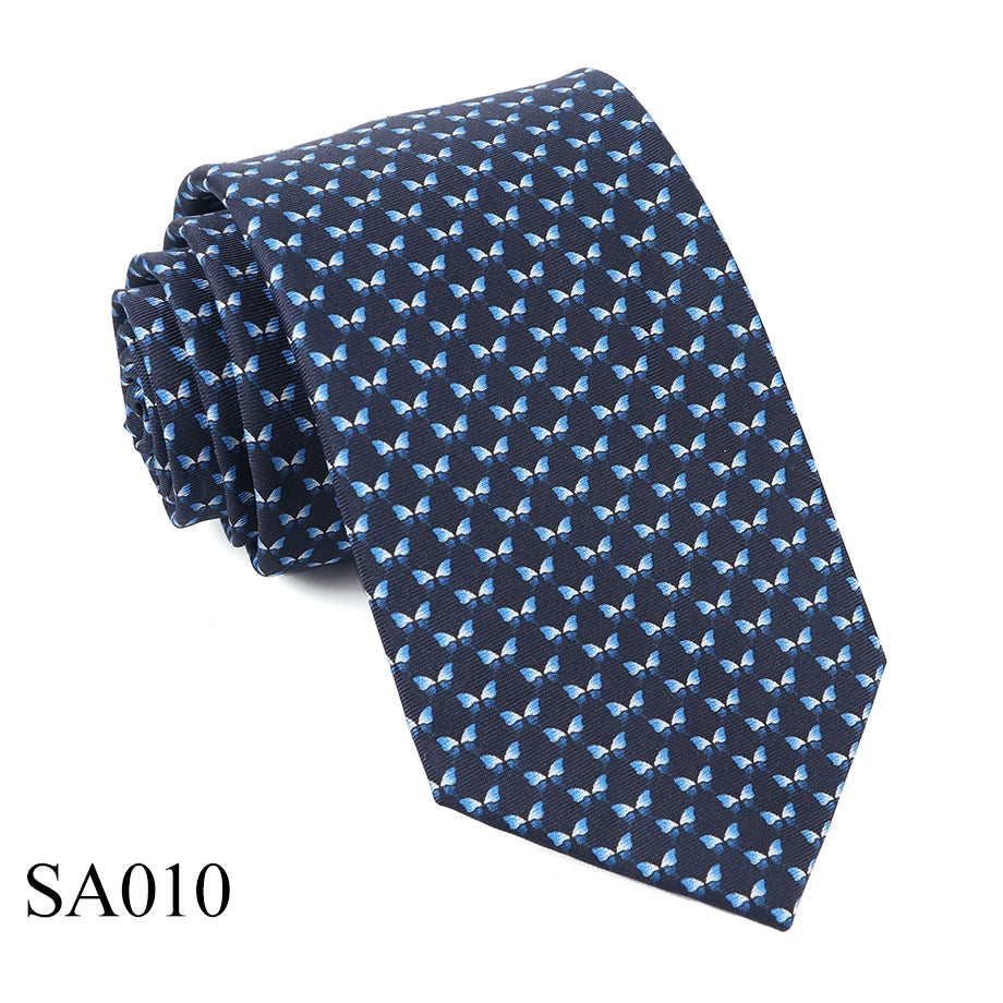 Tailor Smith 100% Silk Ties For Men Fashion Necktie With Bee butterfly sailboat Animal Pattern Tie Father's Day Birthday Holida