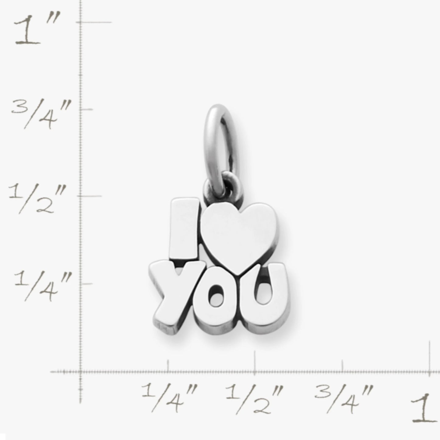 Sterling Silver I Love You Charm Dainty Letter Pendant for Women Bracelet DIY Jewelry