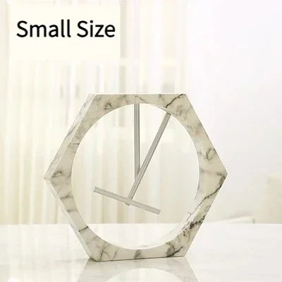 Perpetual Motion Instrument Hexagonal Newton Pendulum Marble Texture Desktop Decoration Business Creative Gifts Pendulum Model