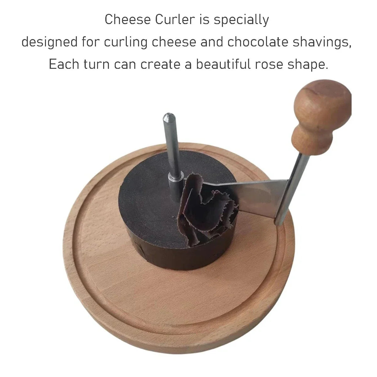 Cheese Cheese Cutting Wooden Rotary Shaver Manual Kitchen Baking Chocolate Chip Scraper Flower Cutter Cheese Shredder