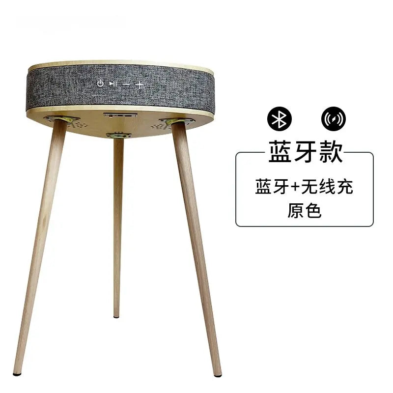 Solid Wood European Side Table Smart Multifunctional End Table for Living Room/Bedroom Decorative Small Corner Furniture