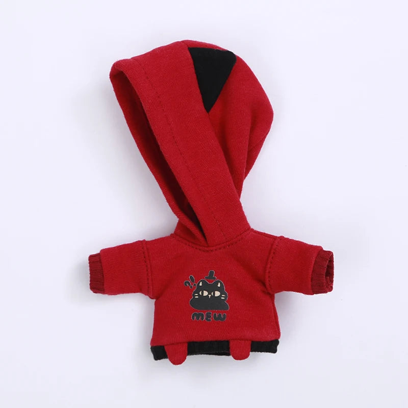 Ob11 Doll Clothes Cute Cat Coats Dolls Hoodies Sweatshirts With Cat Pattern For Obitsu11, Molly, Gsc Body, Ymy, 1/12bjd Doll