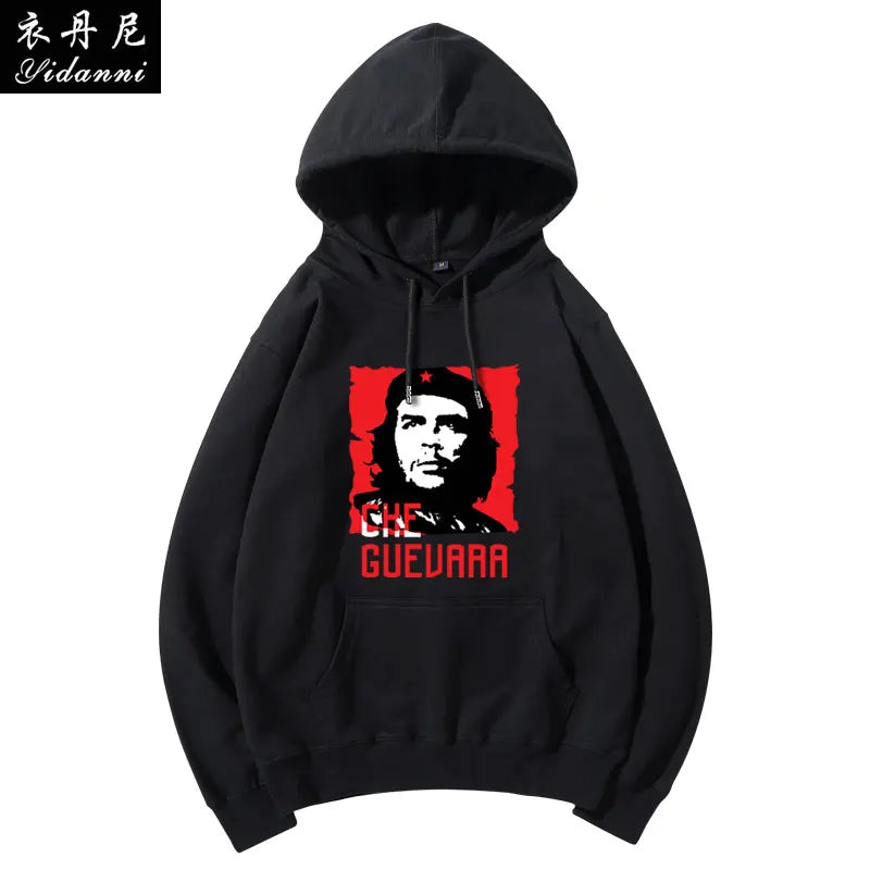 Cuban Red Revolutionary Hero Che Guevara Hooded Sweatshirt Printed Men's and Women's Casual Pullover Long-sleeved Hoodies Tops