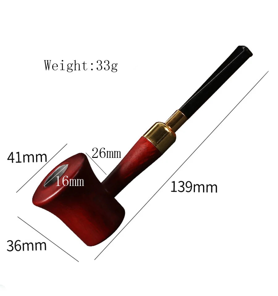 Flame Lover Handmade Fagus Sylvatica Tobacco Smoking Pipe Natural Wood Straight Wooden Pipe Smoke Cigarette Accessories Gift