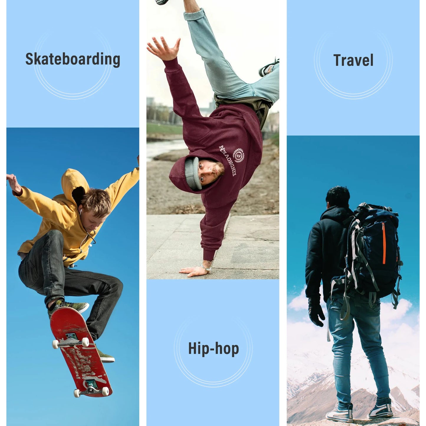 2025 New Autumn Winter Streetwear Sweatshirt Customize Print Zipper Sweatshirt Hoodies Men Hip Hop Hoody Fashion Top Pullover