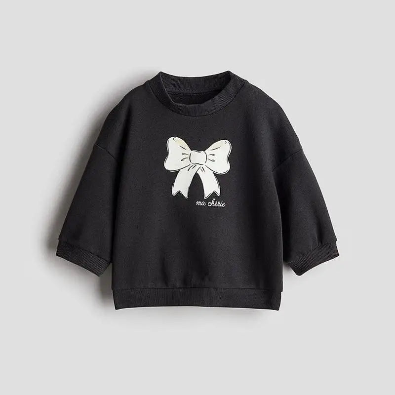 2024 New Spring Autumn Bobo Baby Boys Girls Tops Clothes Cotton Hooded Sweatshirt Kids Casual Sportswear Children's Clothing