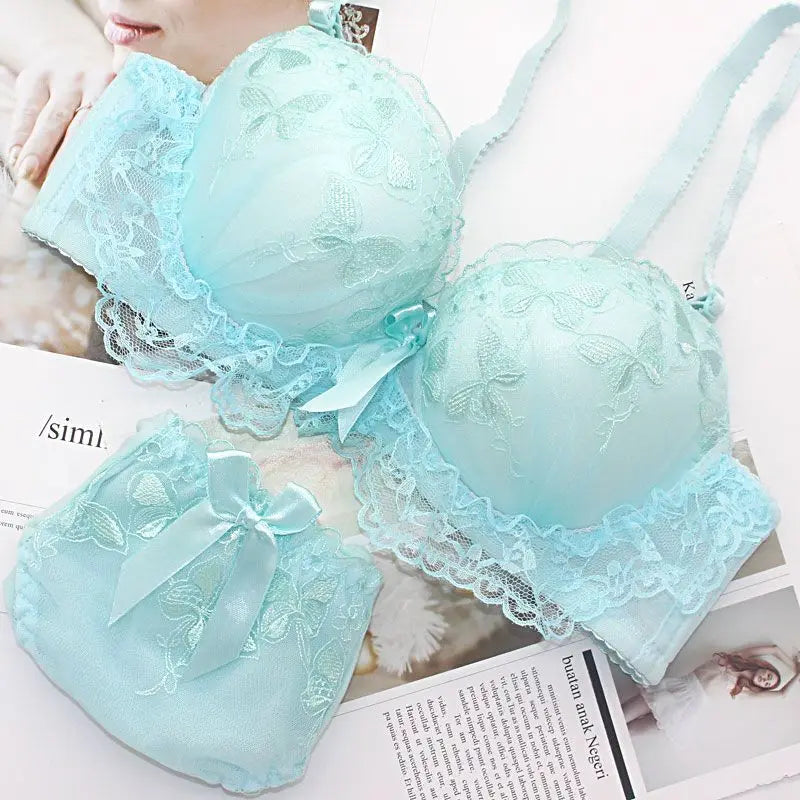 Lingerie for Woman Hot Sale Female Underwear Sexy Lingerie Set for Girls Cute Wireless Lace Lingerie Panties Set Bra Underwear