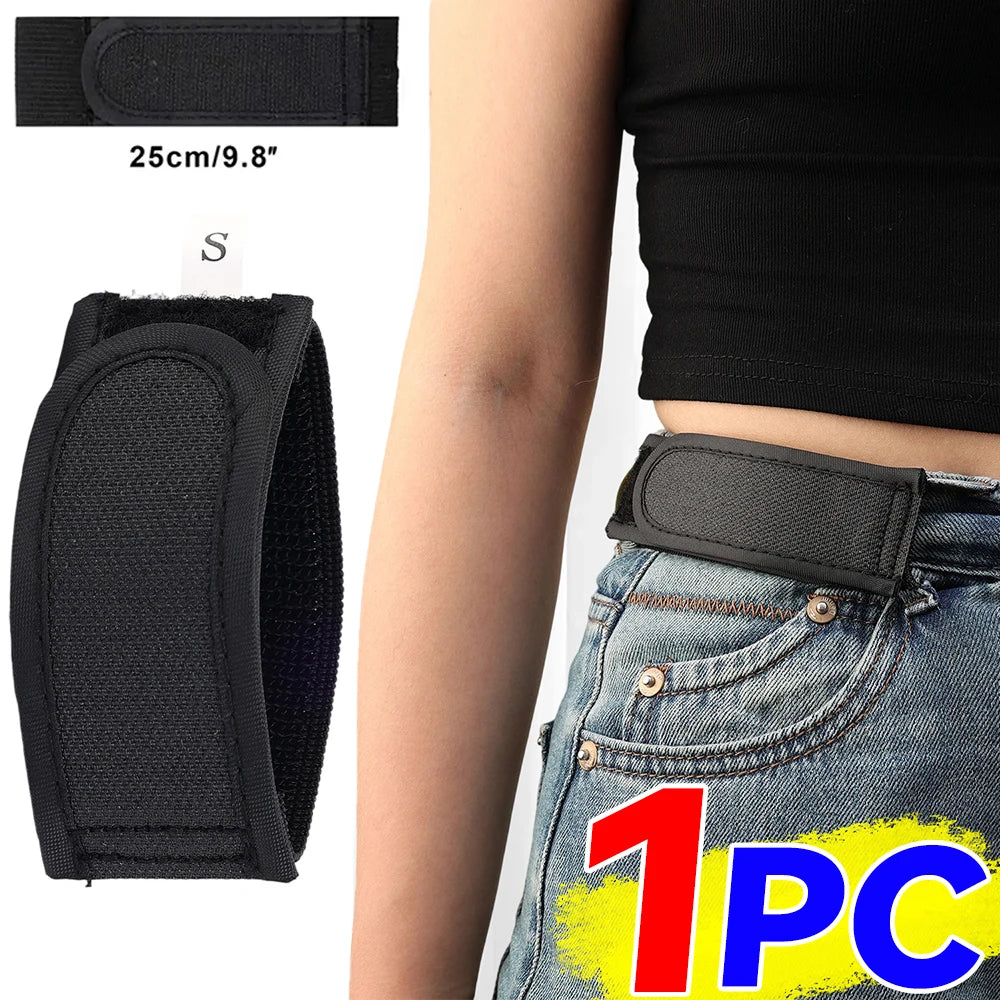 Men's Ultra-Soft Buckle Free Waist Belts Fashion Comfortable No Buckle Elastic Belts Stylish Unisex Jeans Loop Buckle-Free Belt