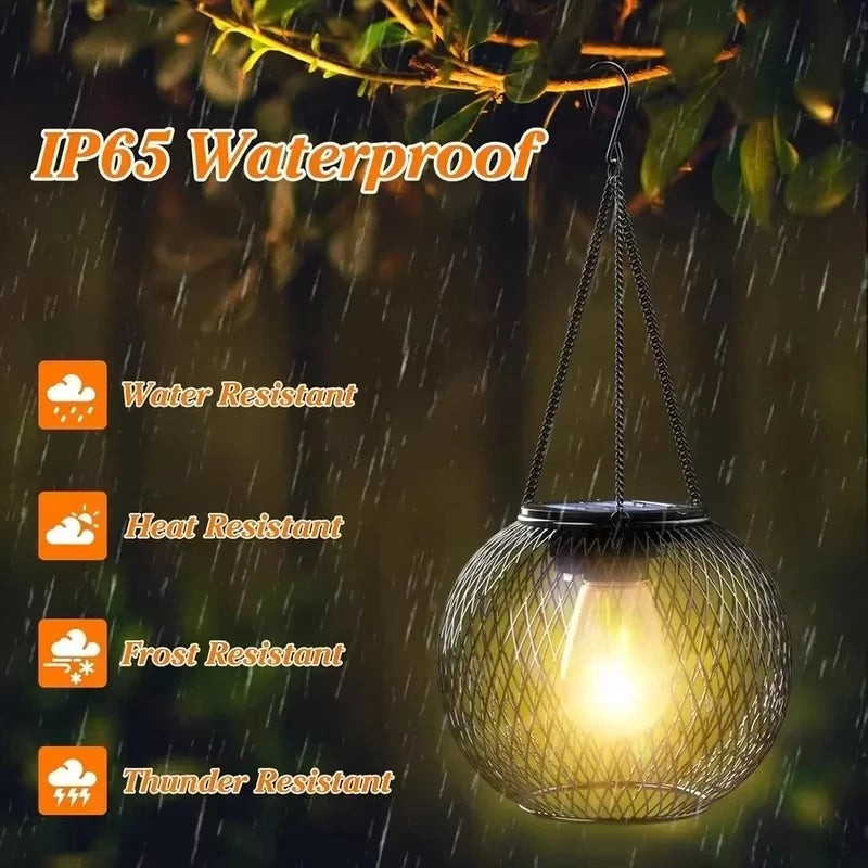 Solar Lantern Outdoor, Solar Lights for Outside Decorative Outdoor Hanging Lights Waterproof Solar Lanterns, yard garden lamp