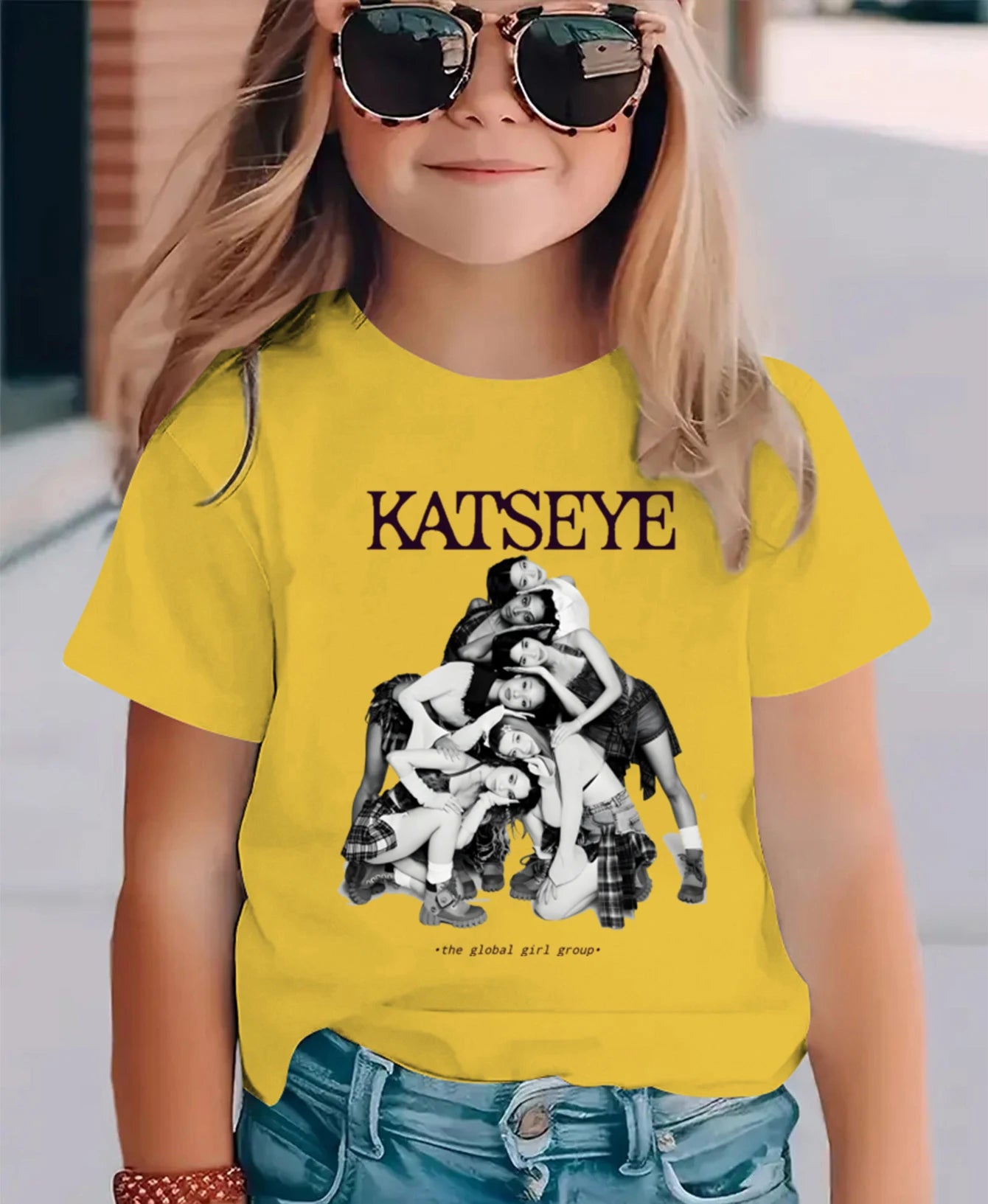 Summer Short Sleeve Tops Global Girl Group Katseye Graphic T Shirt Kids Casual Cotton T-shirt Baby Girls Tshirt Toddler Boys Top