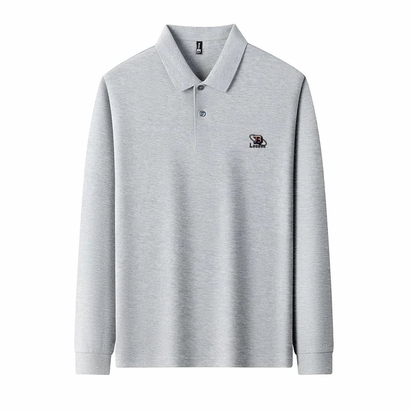 100% pure cotton 2025 Spring and Autumn new high-quality men business casual POLO shirt exquisite brand embroidered T-shirt top