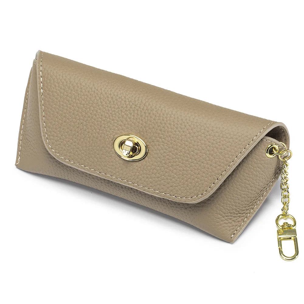 Genuine Leather Eye Glasses Case Vintage Handmade Soft Eyewear Accessories Sunglasses Cases Luxury Spectacles Box Bag Pendant