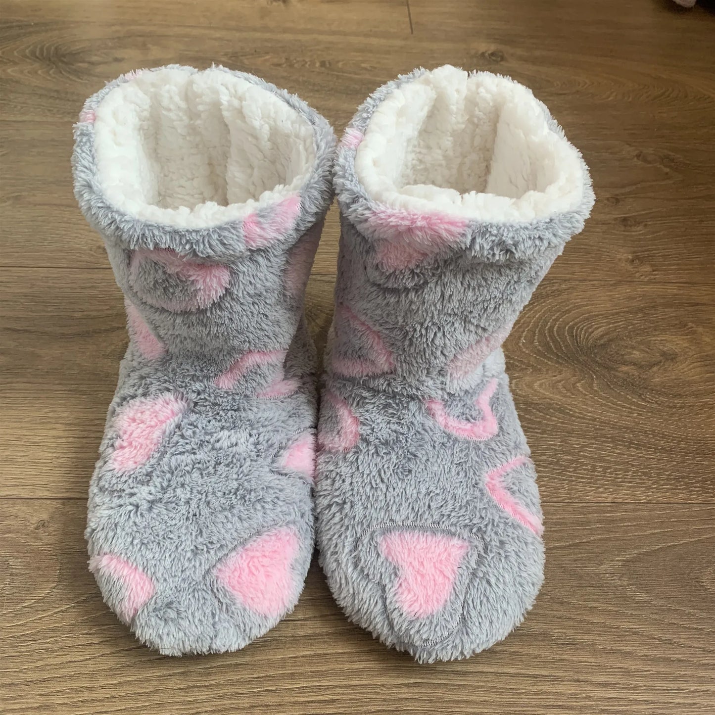 Women Soft Sole Boots Slippers Ankle Shoes Winter Indoor Plush Thickened Warm Fur Slippers Platform Shoes Home Boots Footwear
