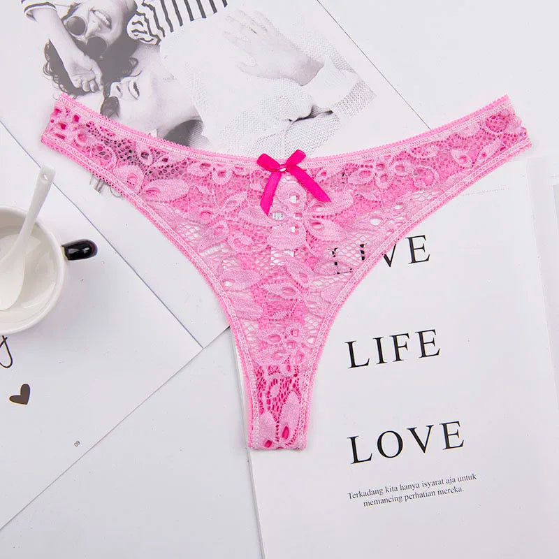Women's Sexy lingerie Thongs G-string Underwear Panties Briefs Ladies T-back luxury peach heart thong pure cotton lace