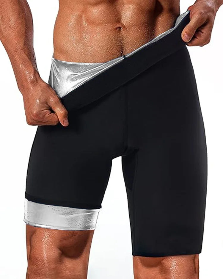 Sweat Pants Men's High Waist Waist Abdominal Pants Fitness Pants Running Sports Heat Gathering Sweat Pants Shorts Sweat Pants