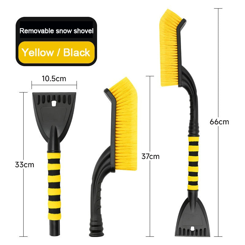 Car Snow Removal Operation Winter Rubbing Board Retractable Brush With Detachable Ice Scraper And Auto Windshield Snow Shovel