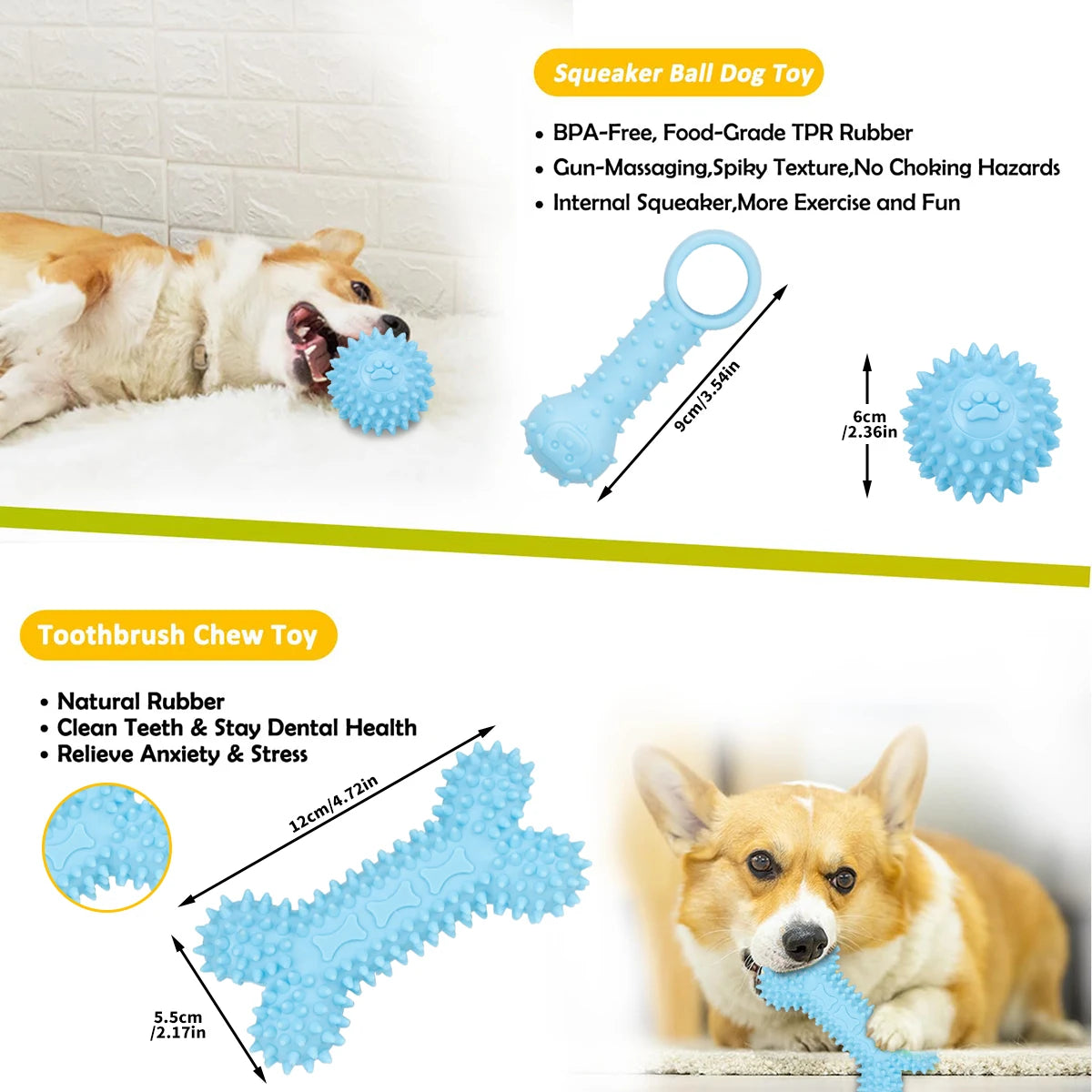 5-pack pet toys plush dog toys teething pet toys