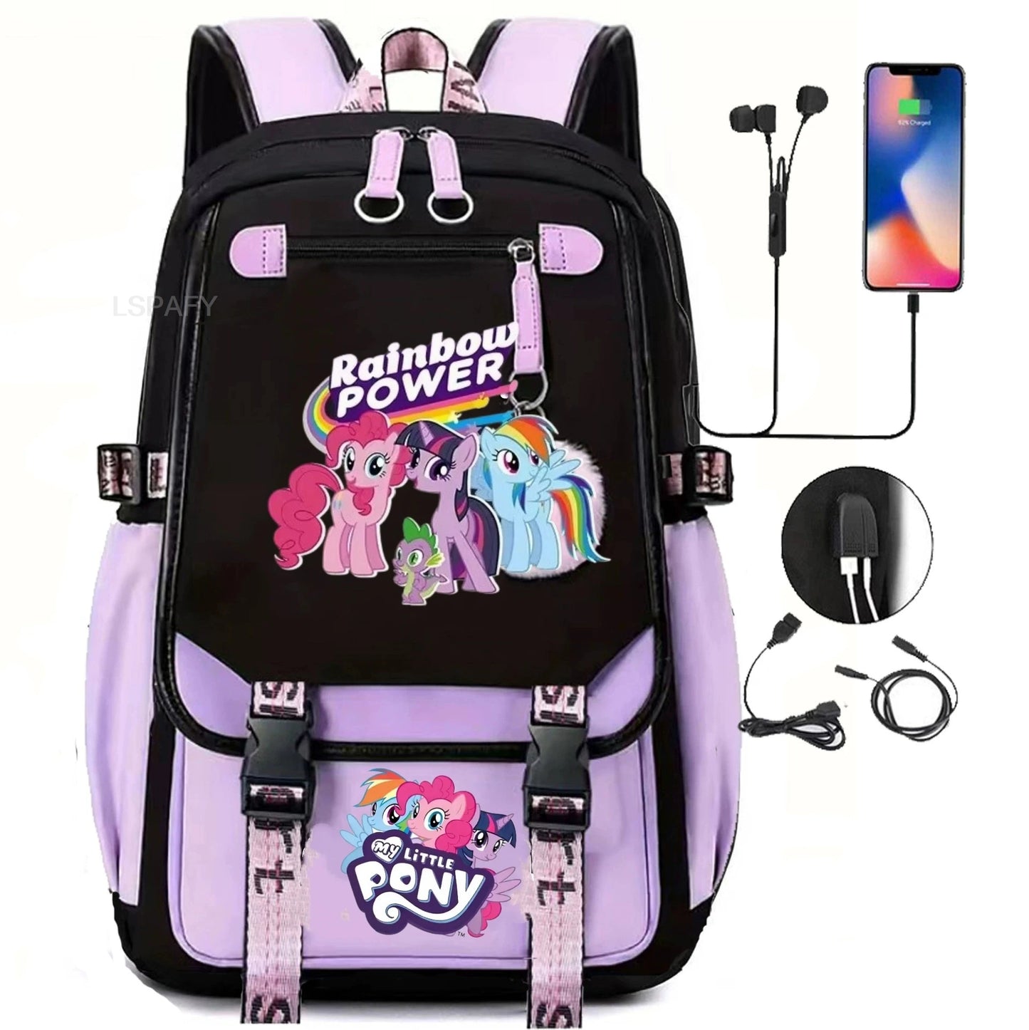 My Little Pony SchoolBags Fashion Boys Girls Backpack Rucksack Casual Travel Multipocket Book Bags New Semester Gift