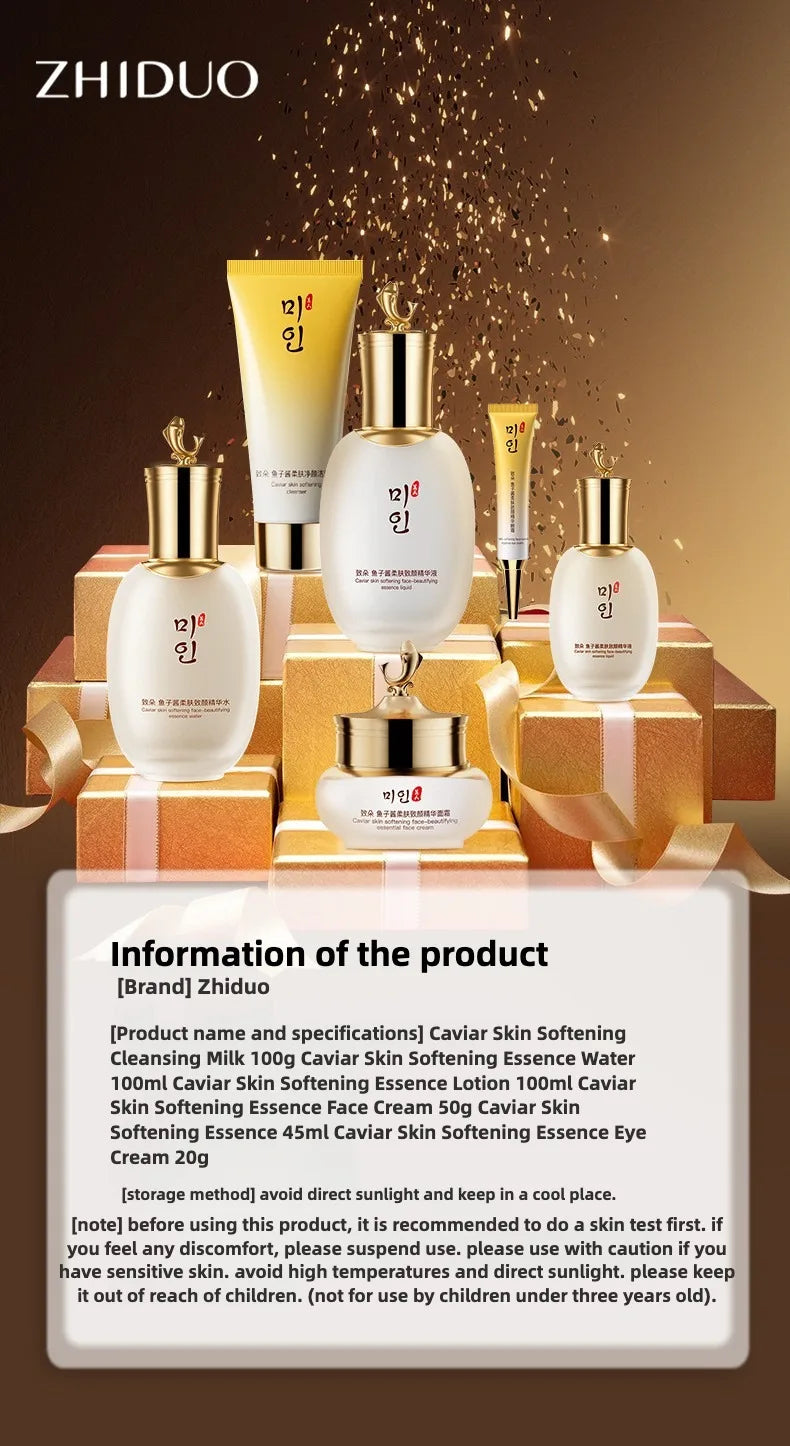 Caviar Moisturizing Anti-Wrinkle Skincare Set - Firming, Lifting Hydrating Face Kit for All Skin Types Beauty care product