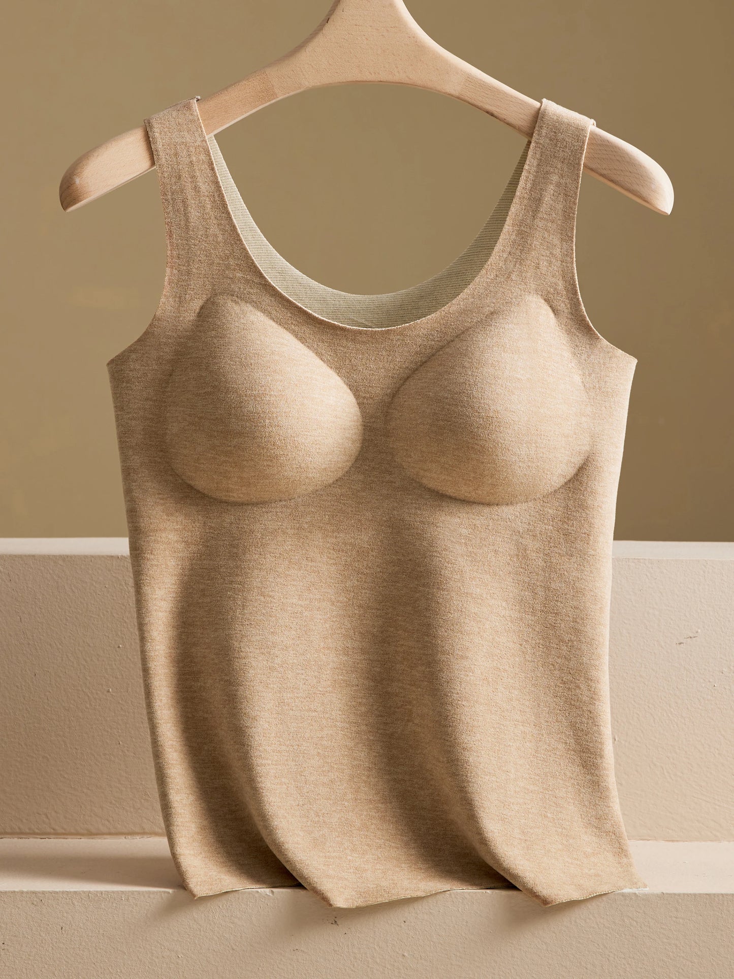 Women's Thermal Vest with Chest Pad 2024 New Autumn and Winter Seamless Thermal Clothing Double Layer Velvet Thermal Intimates