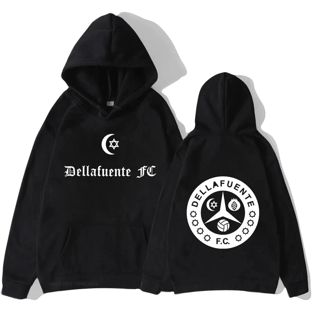 Men Women Dellafuente Hoodie Fashion Cotton Sweatshirt Print Oversized Pullover Hoodies Female Winter Hip Hop Top Brand Clothing