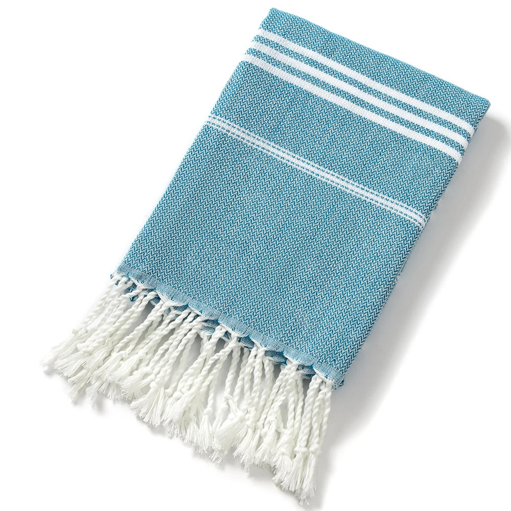 Cotton Turkish Beach Towel 90*180CM Sauna Spa Gym sports Fitness Fringed Bath Towel kitchen Soft Absorbent Quick drying towels