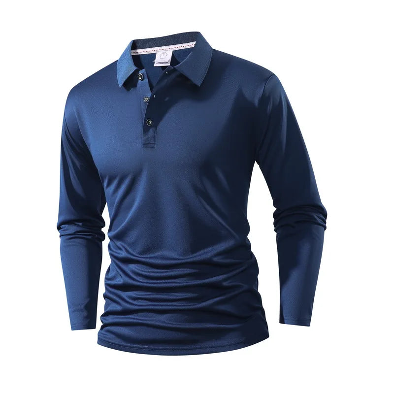 New Men's Loose Comfortable and Fashionable Polo Shirt Versatile in Spring Autumn Trends High-quality and Comfortable Top