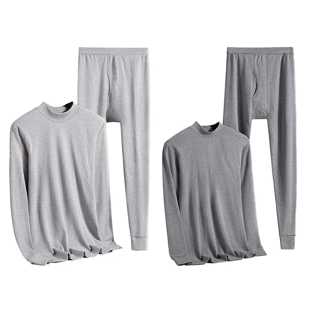 2/4Pcs Thermal clothes Cotton Thermal wear man Mock-neck ropa termica First Laye Thermal clothing for men Thermal underwear men