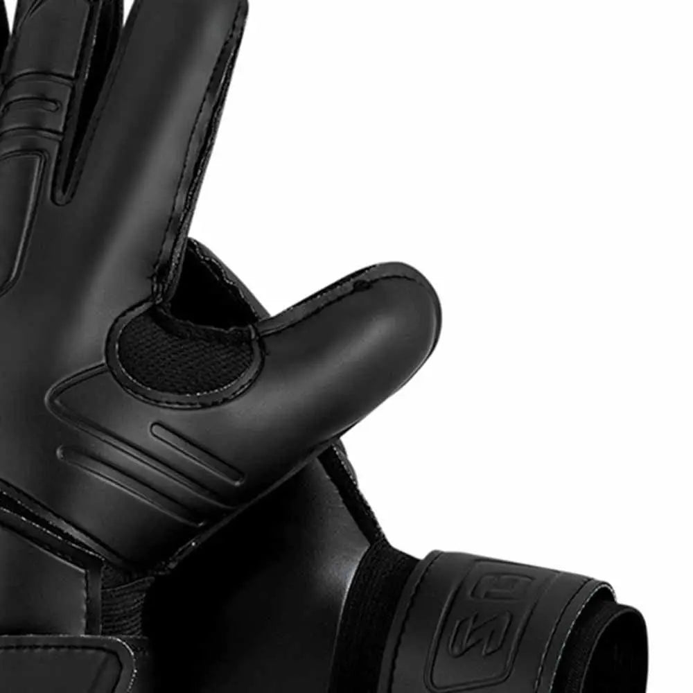 Finger Protection Goalie Gloves Black Durable Latex Soccer Gloves Wear-Resistant Thickened Football Goalkeeper Gloves Outdoor