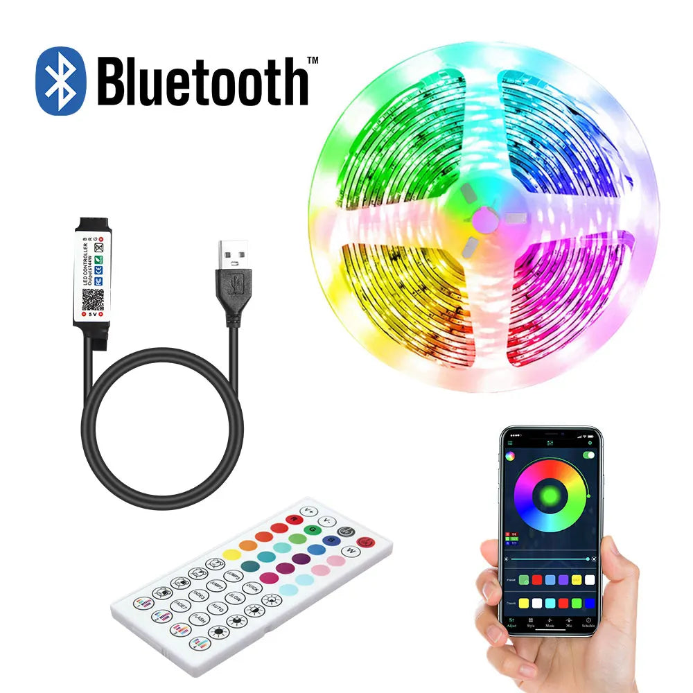 LED Strips Infrared Control Neon Ice Lights TV Backlight Room Decor SMD5050 USB Bedroom Decoration 1m 2m 3m 4m 5m Luces LED