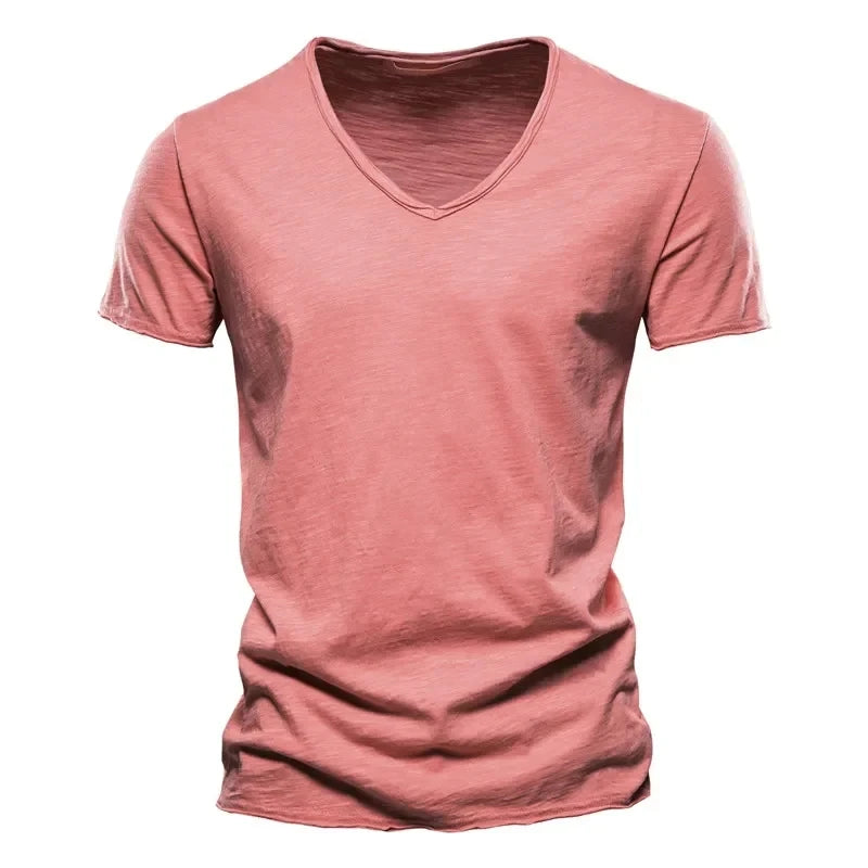 100% Cotton Men T-shirt Casual Soft Fitness Summer Thin T-shirts Men's Home Clothes O-Neck Short Sleeve Soild T Shirt for Men