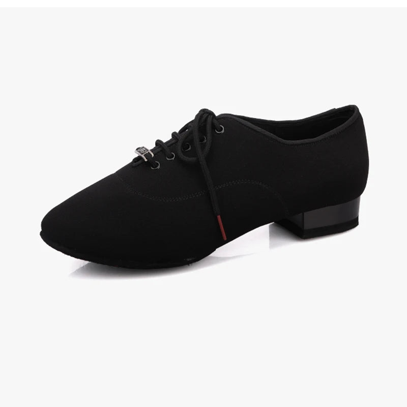 TOP Dance Shoes Latin Shoe Modern Men Cowhide Two-point Sole Oxford Cloth Grid Pattern Authentic Sock Bag BDDANCE309 Breathable