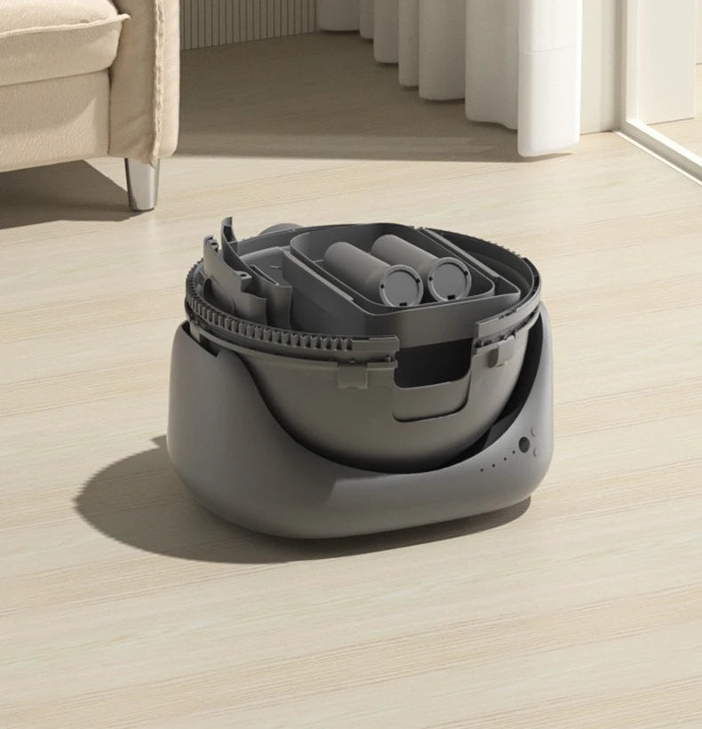 Self-cleaning Cat Litter Box Large Spaces Roller Intelligent Automatic Cat Toilet Sandbox Household Waste and Cleaning