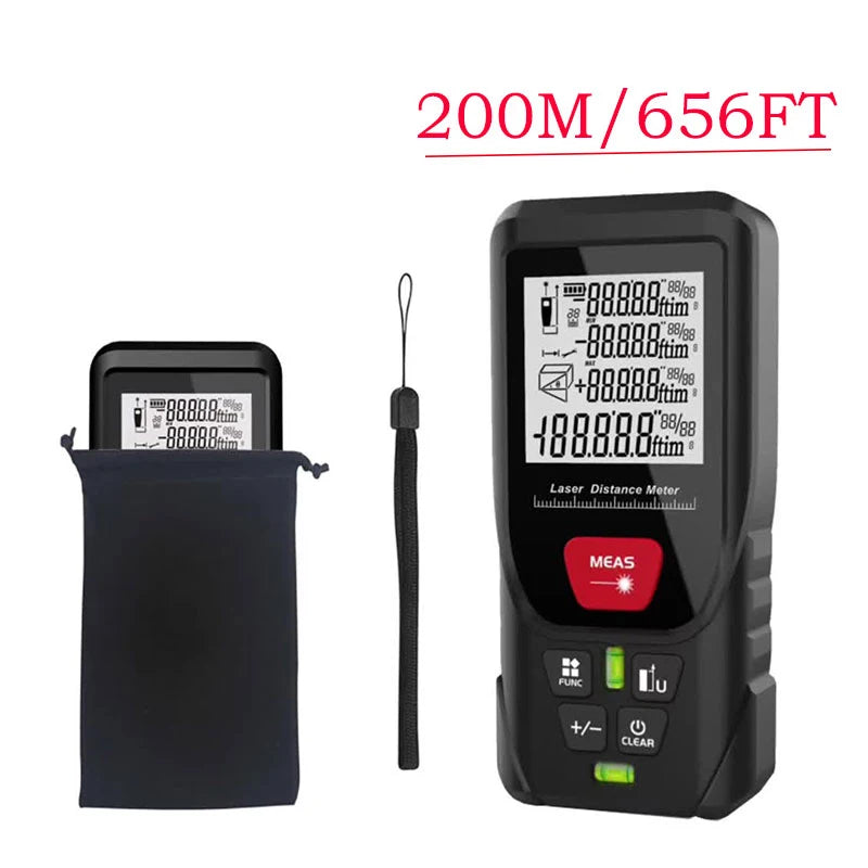 Laser Distance Meter 50M/100M/120M/150M/200M Digital Tape Measure Precision Rangefinder With Distance/area/volume