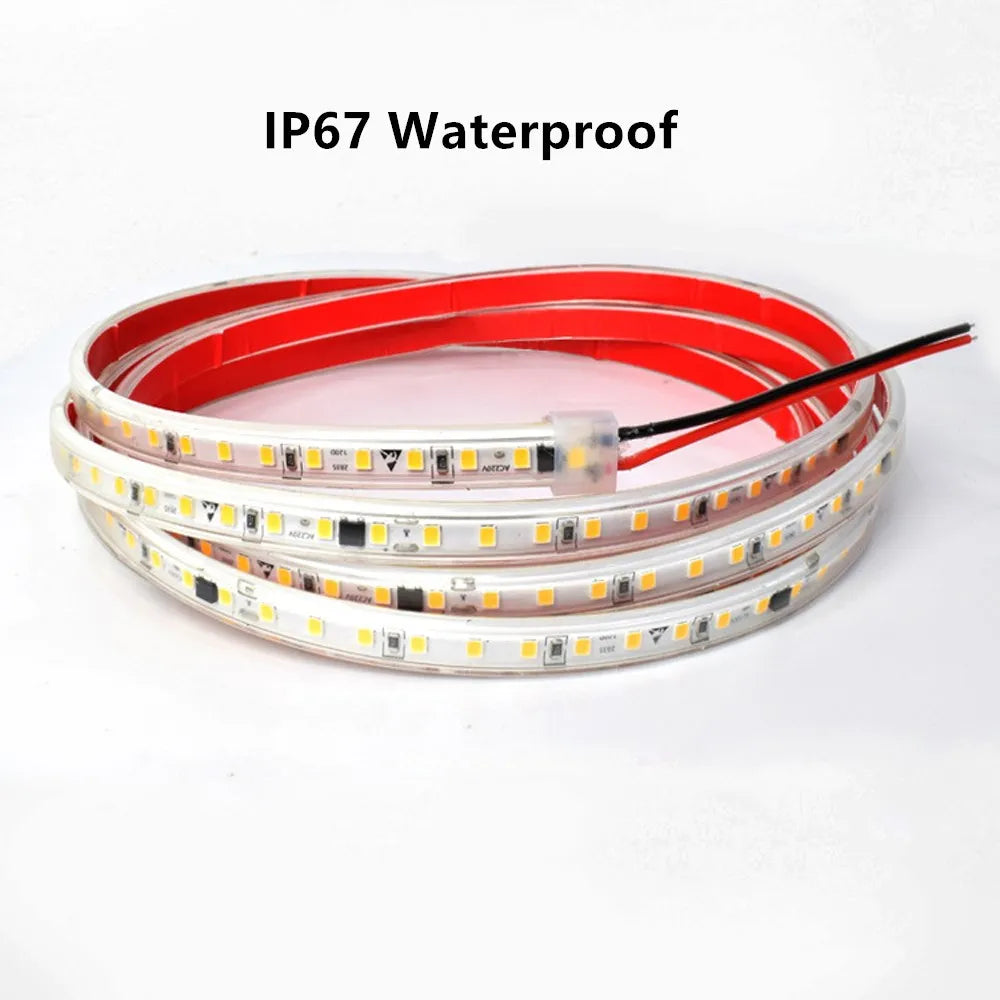 Led Strip AC 220V Light 2835 120LEDs/M 1M 5M 10M 20M IP20 IP67 Waterproof Cuttable LED Strip 220V Lamp For Decoration Room Bar