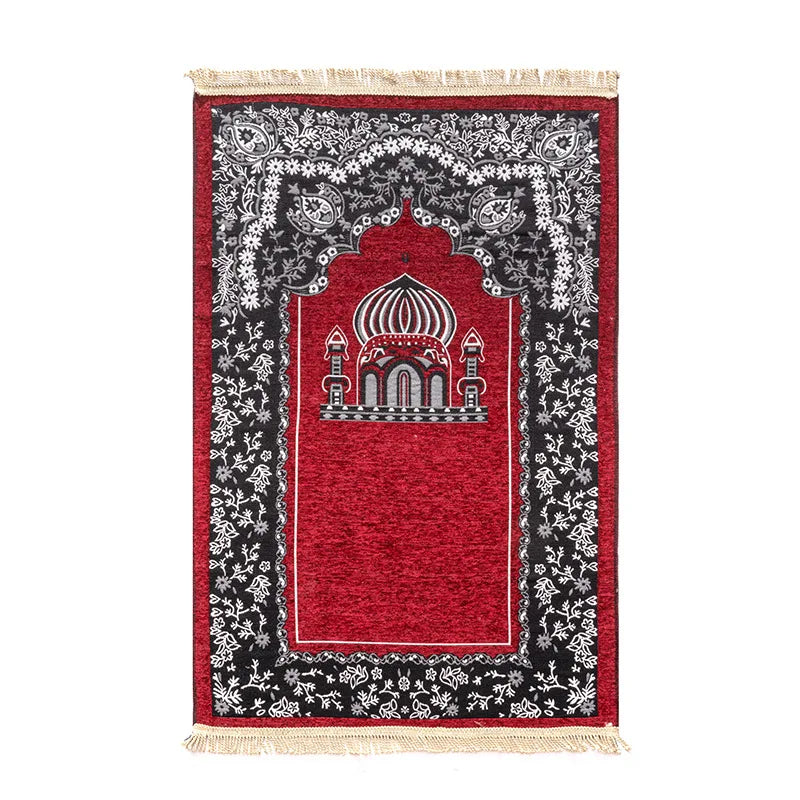 Muslim Prayer Rug Worship Kneel Printed Floor Mat Protable Travel Prayer Rugs Ramadan Gift Soft Islamic Prayer Rug Women Men
